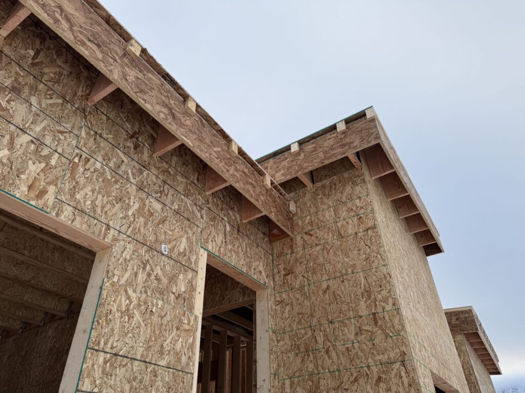 Framing of house under construction